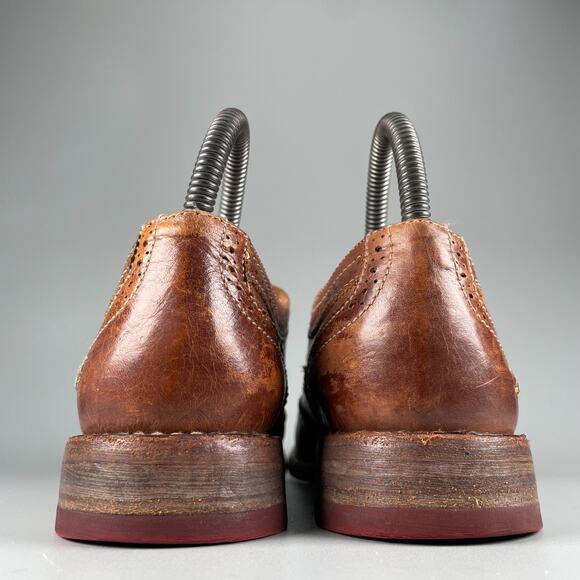 BED STU Cobbler Series Women's Size 7.5 Brown Leather Oxford Wingtip Dress Shoes - Picture 3 of 9